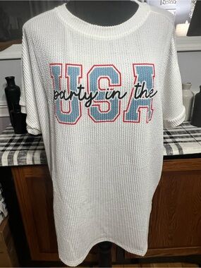 USA Graphic Short Sleeve Tee - White